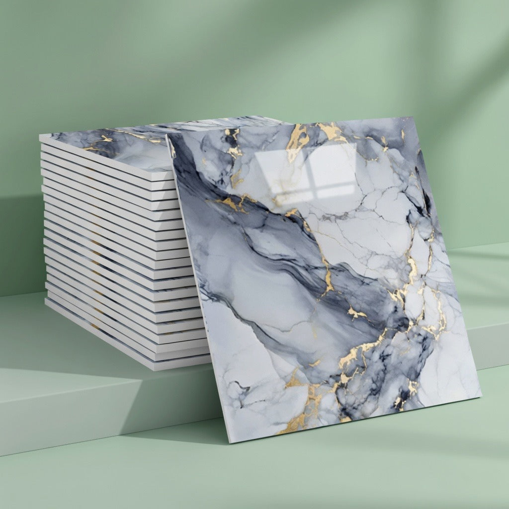 Autocollant mural effet marbre