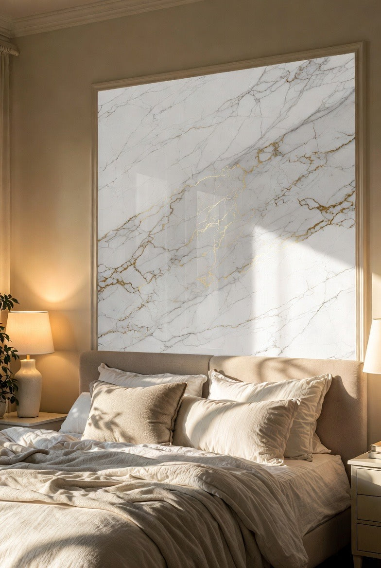 Autocollant mural effet marbre