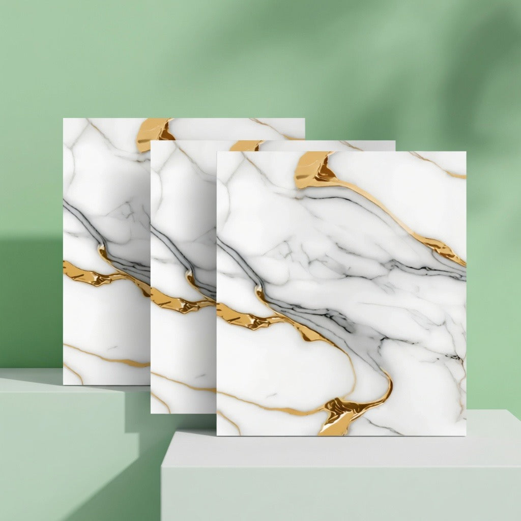 Autocollant mural effet marbre