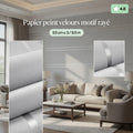 Papier peint velours motif rayé