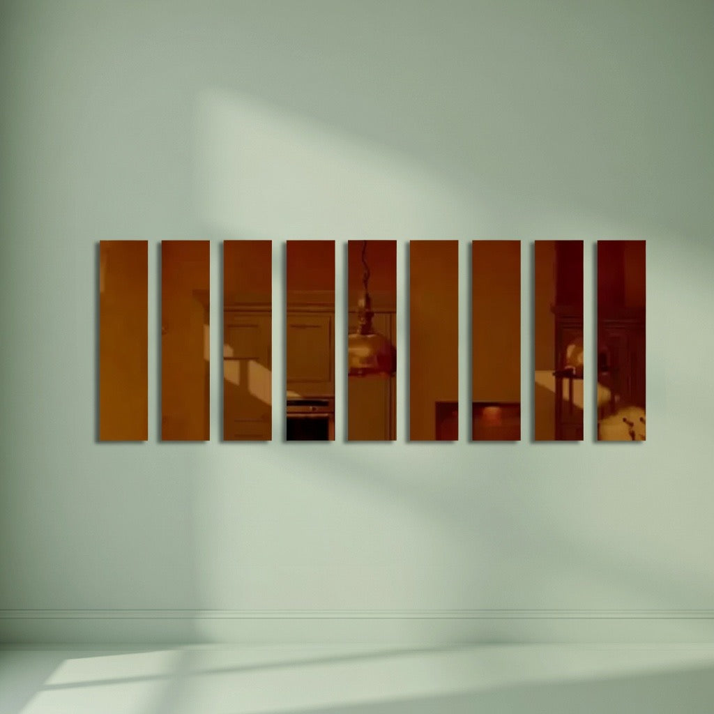 Bandes adhésives murales motif rayures