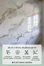 Autocollant mural effet marbre