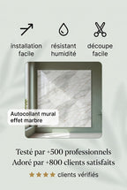 Autocollant mural effet marbre