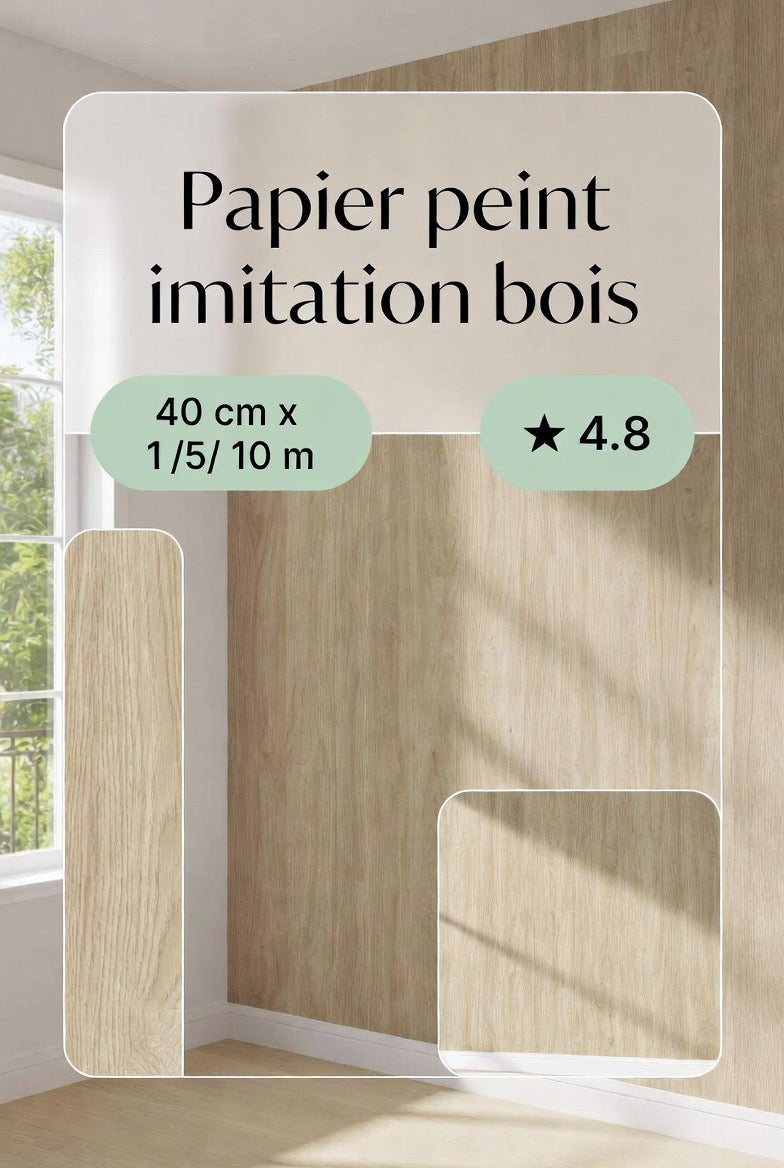 Papier peint imitation bois