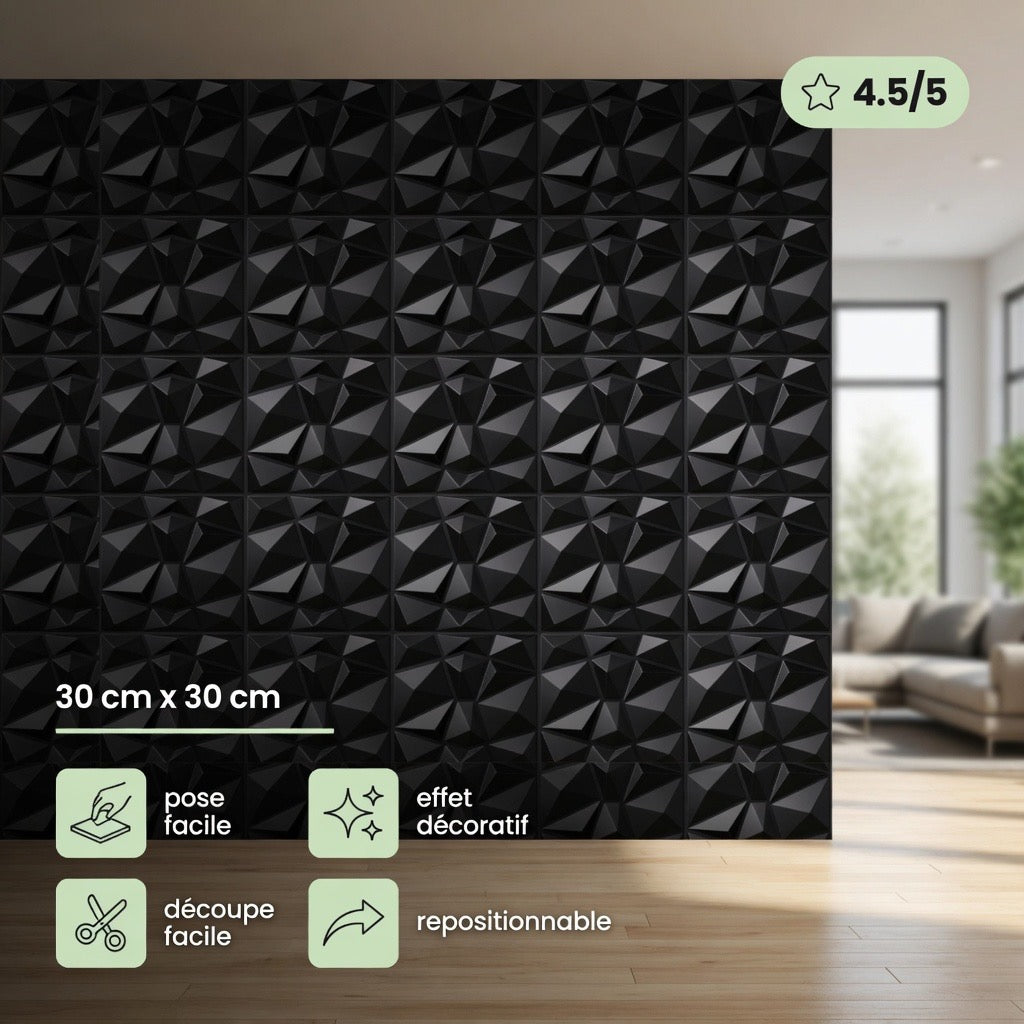 Autocollant mural effet diamants