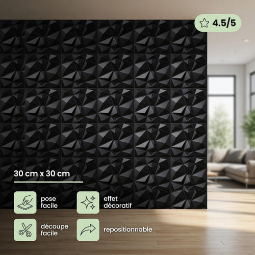 Autocollant mural effet diamants