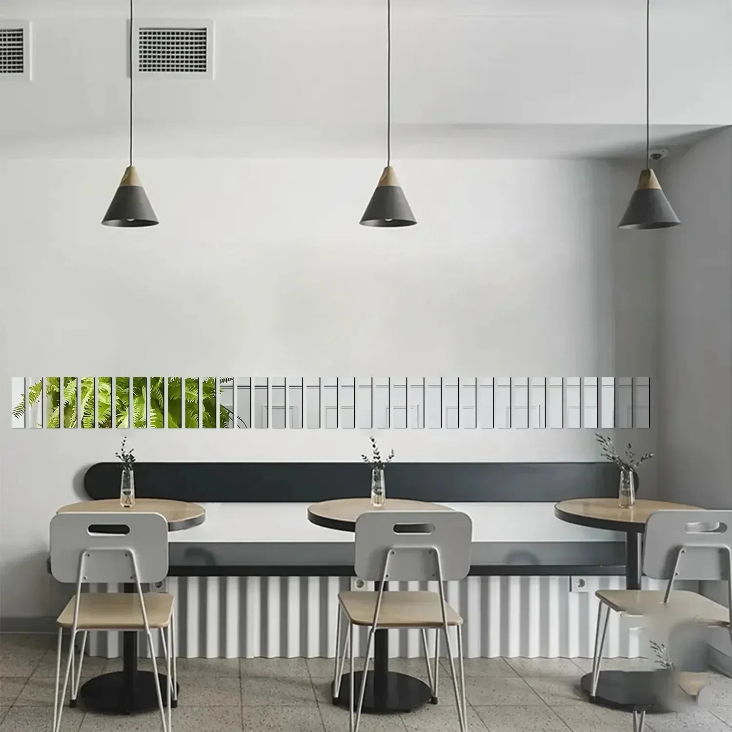 Bandes adhésives murales motif rayures