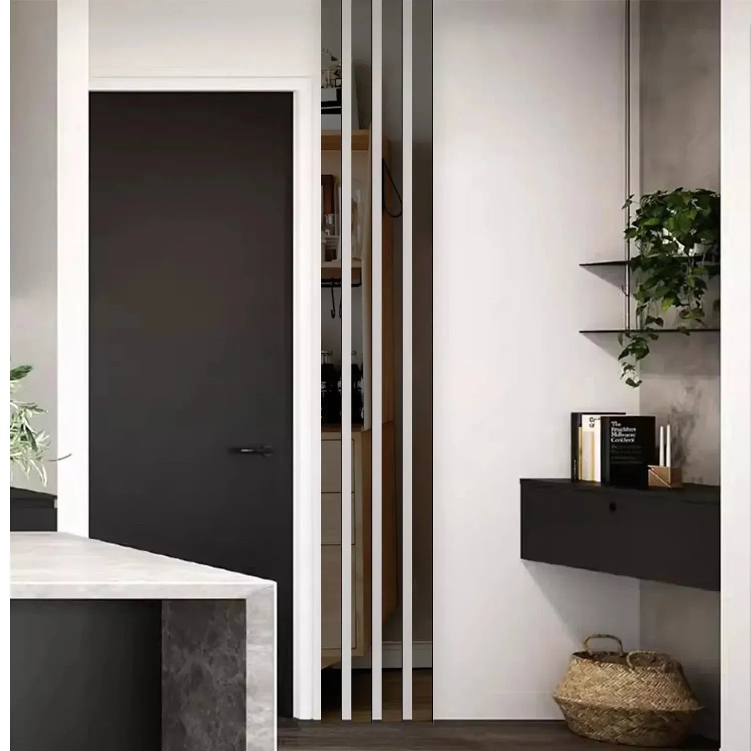Bandes adhésives murales motif rayures